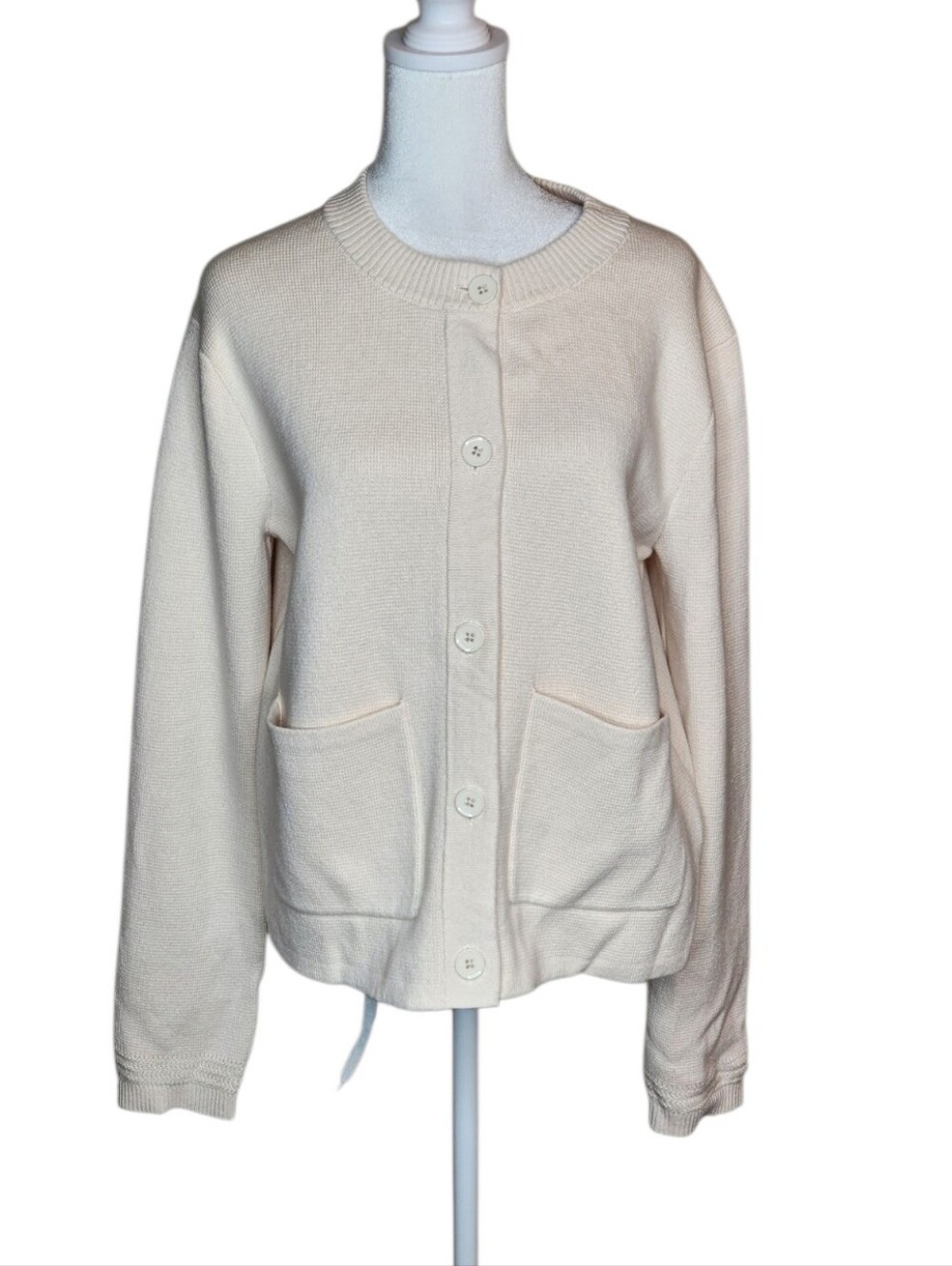 Everlane The Everyday Crew Cardigan in Cavas Size Small